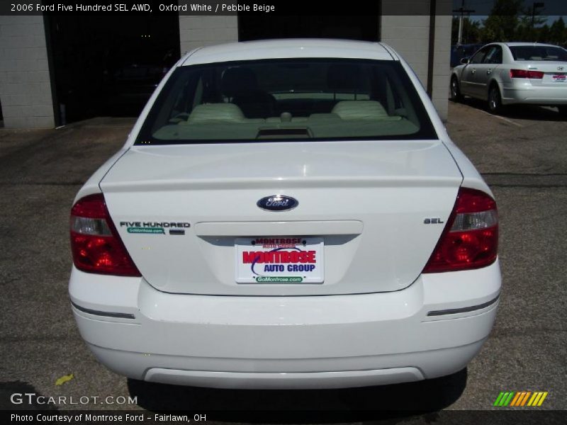 Oxford White / Pebble Beige 2006 Ford Five Hundred SEL AWD