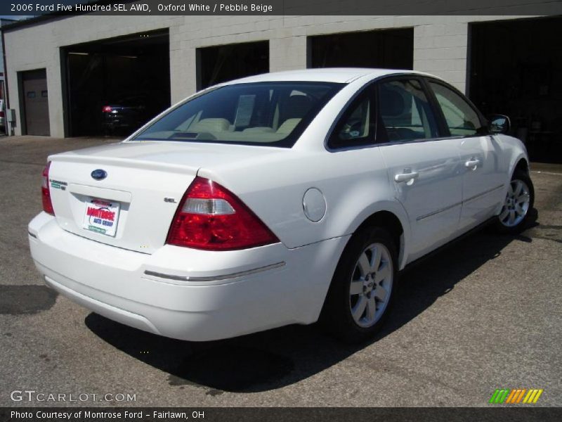 Oxford White / Pebble Beige 2006 Ford Five Hundred SEL AWD