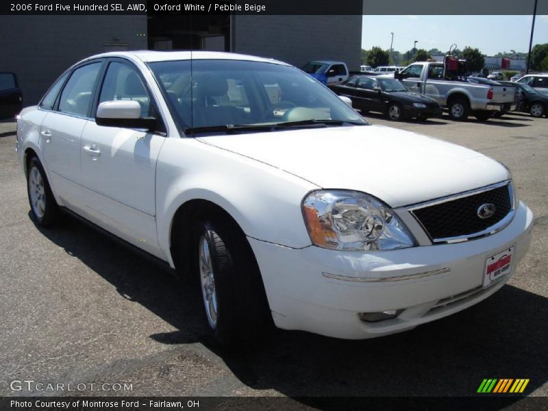 Oxford White / Pebble Beige 2006 Ford Five Hundred SEL AWD