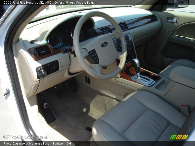 Oxford White / Pebble Beige 2006 Ford Five Hundred SEL AWD