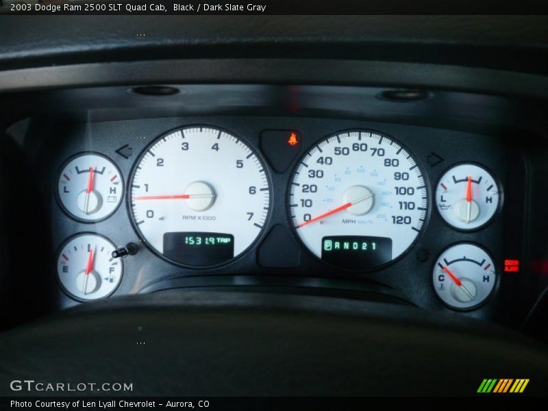 Black / Dark Slate Gray 2003 Dodge Ram 2500 SLT Quad Cab