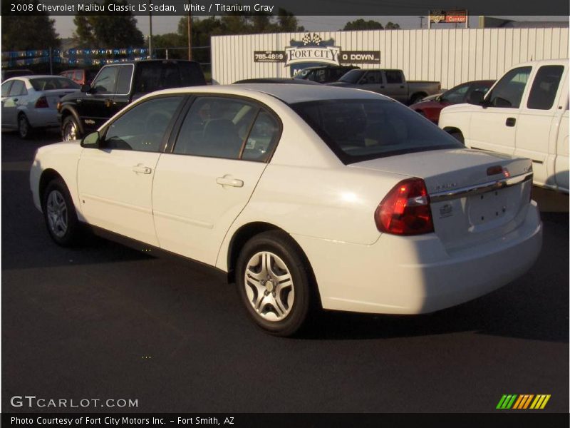 White / Titanium Gray 2008 Chevrolet Malibu Classic LS Sedan