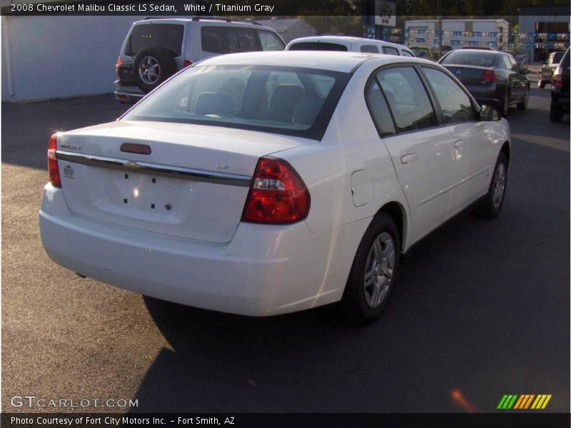 White / Titanium Gray 2008 Chevrolet Malibu Classic LS Sedan