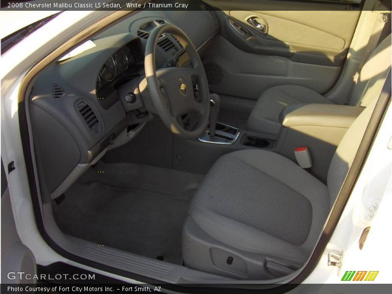 White / Titanium Gray 2008 Chevrolet Malibu Classic LS Sedan