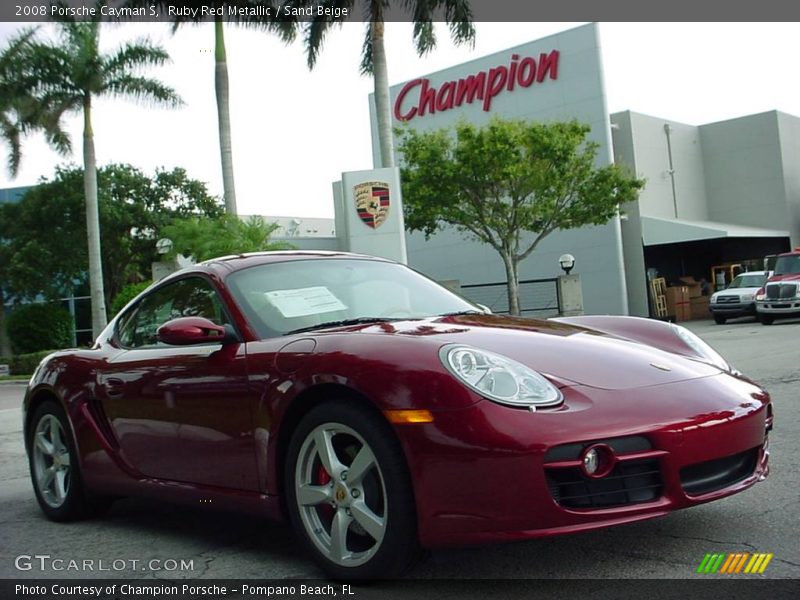 Ruby Red Metallic / Sand Beige 2008 Porsche Cayman S