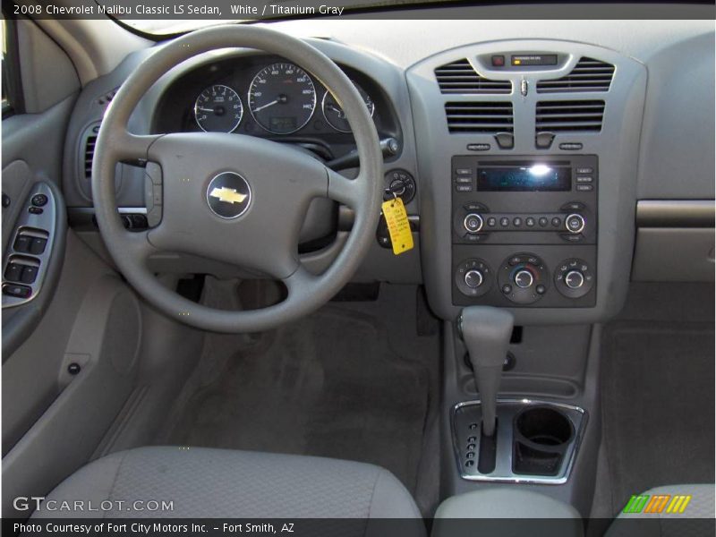 White / Titanium Gray 2008 Chevrolet Malibu Classic LS Sedan
