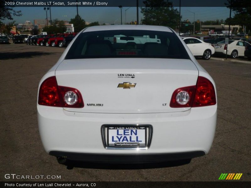 Summit White / Ebony 2009 Chevrolet Malibu LT Sedan