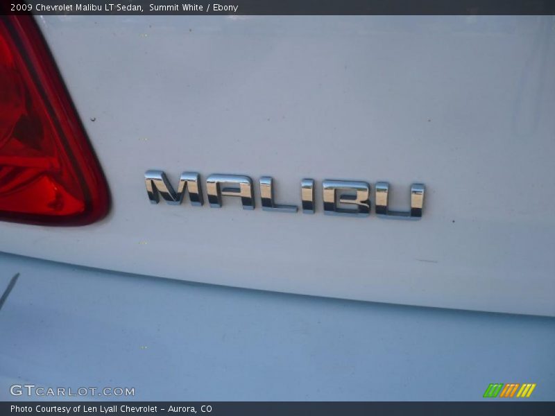 Summit White / Ebony 2009 Chevrolet Malibu LT Sedan