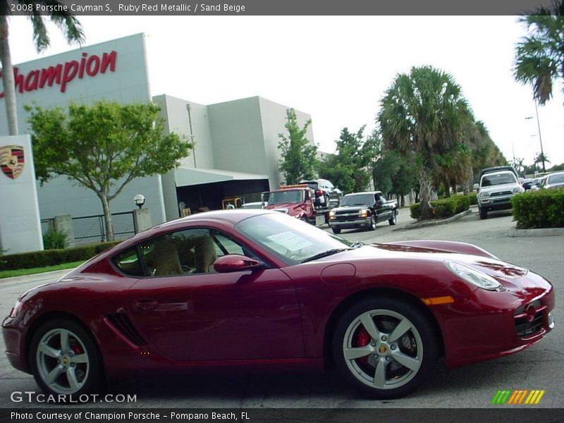 Ruby Red Metallic / Sand Beige 2008 Porsche Cayman S