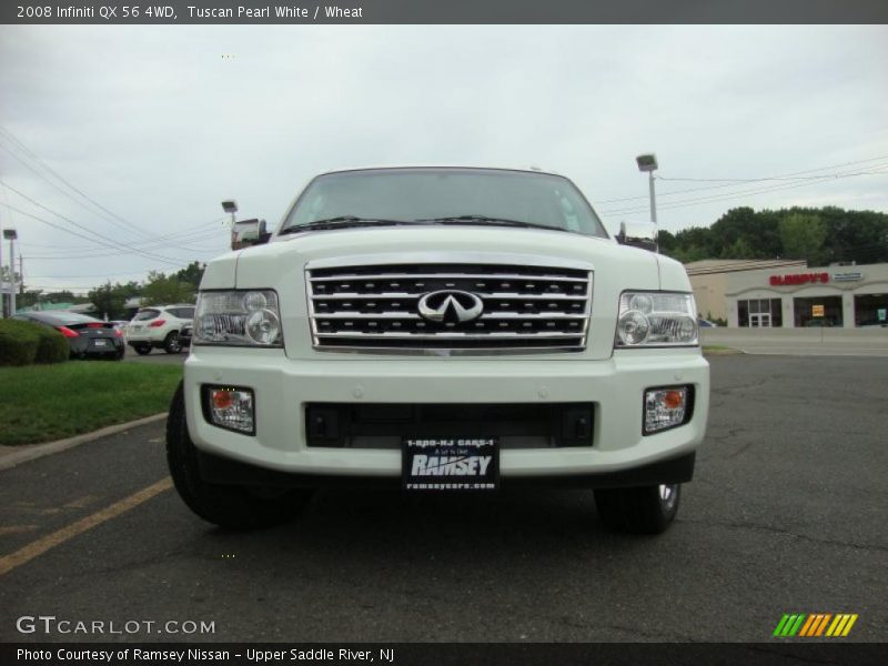 Tuscan Pearl White / Wheat 2008 Infiniti QX 56 4WD