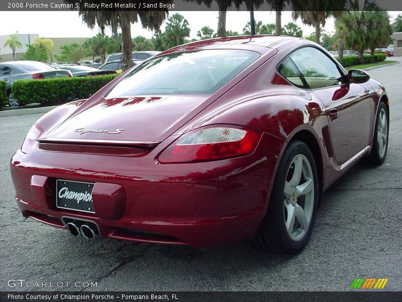 Ruby Red Metallic / Sand Beige 2008 Porsche Cayman S