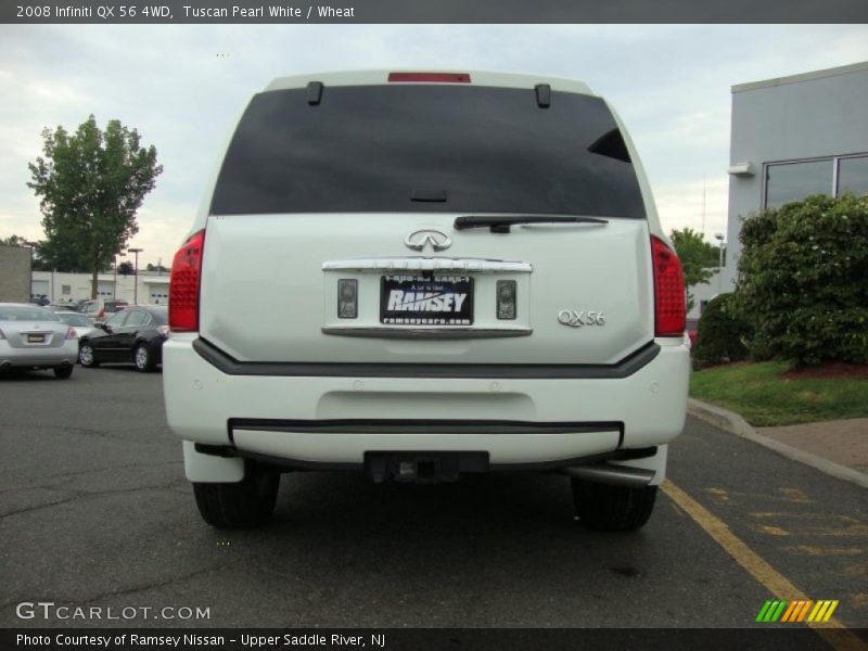 Tuscan Pearl White / Wheat 2008 Infiniti QX 56 4WD