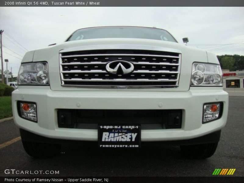 Tuscan Pearl White / Wheat 2008 Infiniti QX 56 4WD