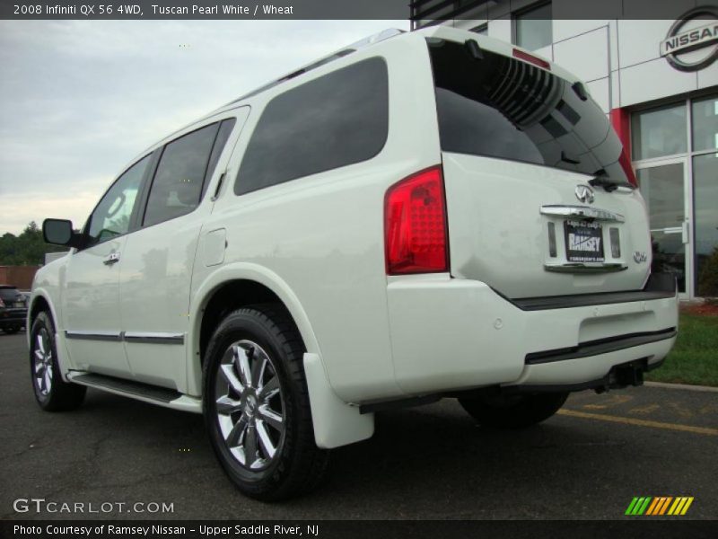 Tuscan Pearl White / Wheat 2008 Infiniti QX 56 4WD