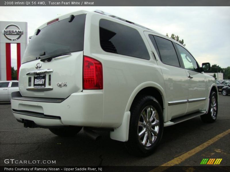 Tuscan Pearl White / Wheat 2008 Infiniti QX 56 4WD