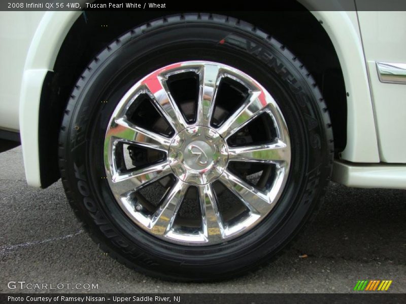 Tuscan Pearl White / Wheat 2008 Infiniti QX 56 4WD