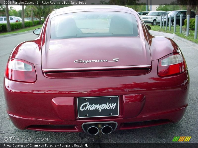 Ruby Red Metallic / Sand Beige 2008 Porsche Cayman S