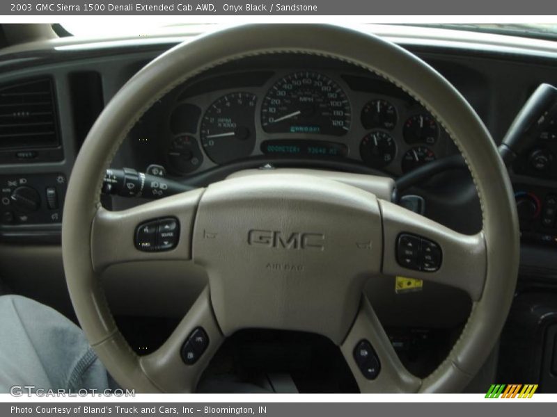 Onyx Black / Sandstone 2003 GMC Sierra 1500 Denali Extended Cab AWD