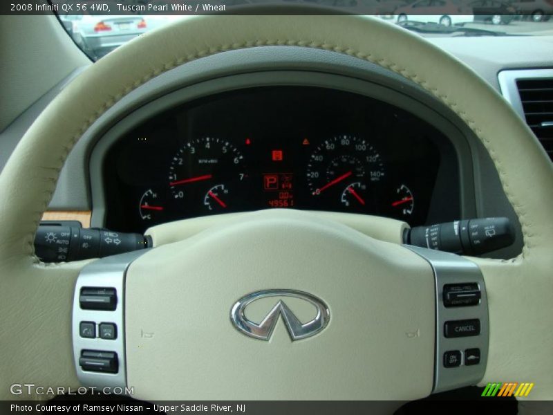 Tuscan Pearl White / Wheat 2008 Infiniti QX 56 4WD