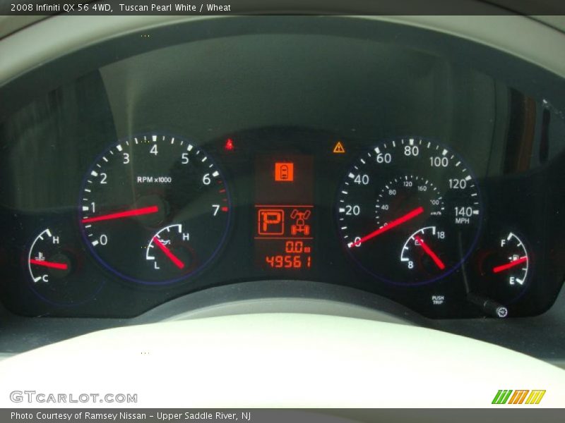 Tuscan Pearl White / Wheat 2008 Infiniti QX 56 4WD