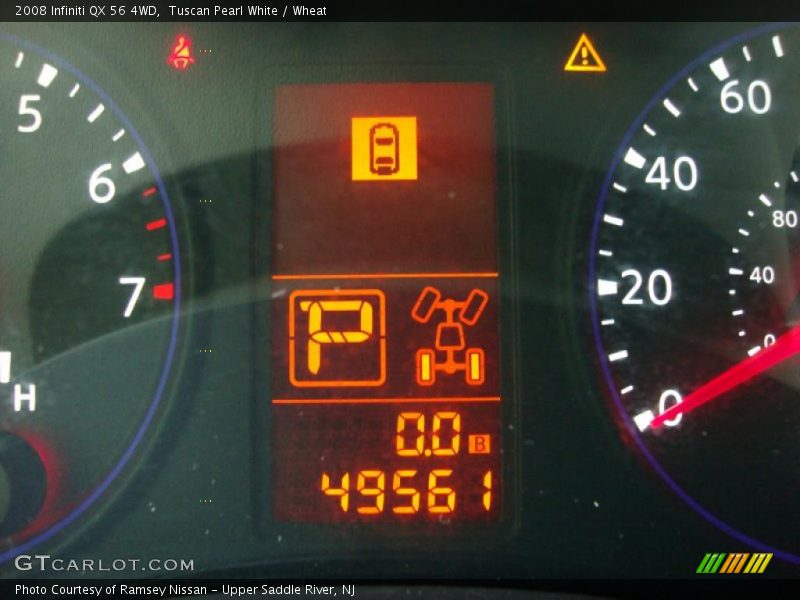 Tuscan Pearl White / Wheat 2008 Infiniti QX 56 4WD