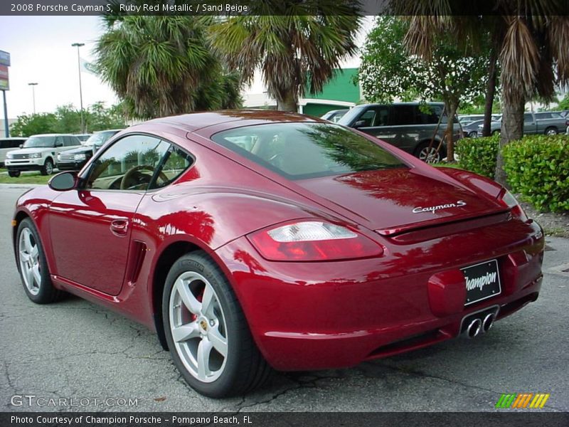 Ruby Red Metallic / Sand Beige 2008 Porsche Cayman S