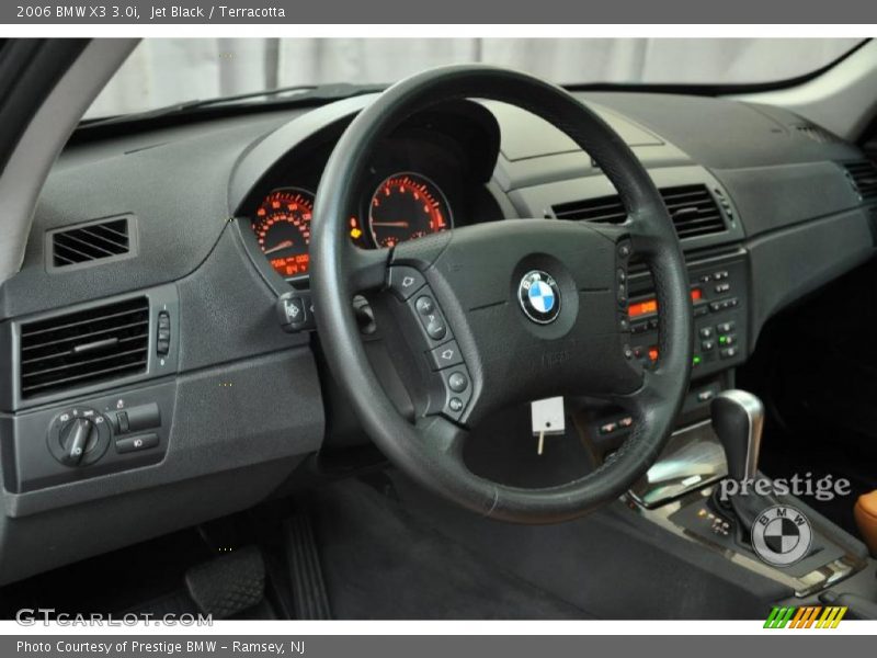 Jet Black / Terracotta 2006 BMW X3 3.0i