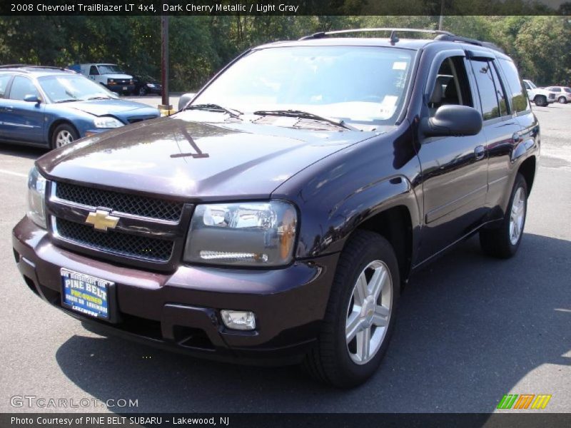 Dark Cherry Metallic / Light Gray 2008 Chevrolet TrailBlazer LT 4x4