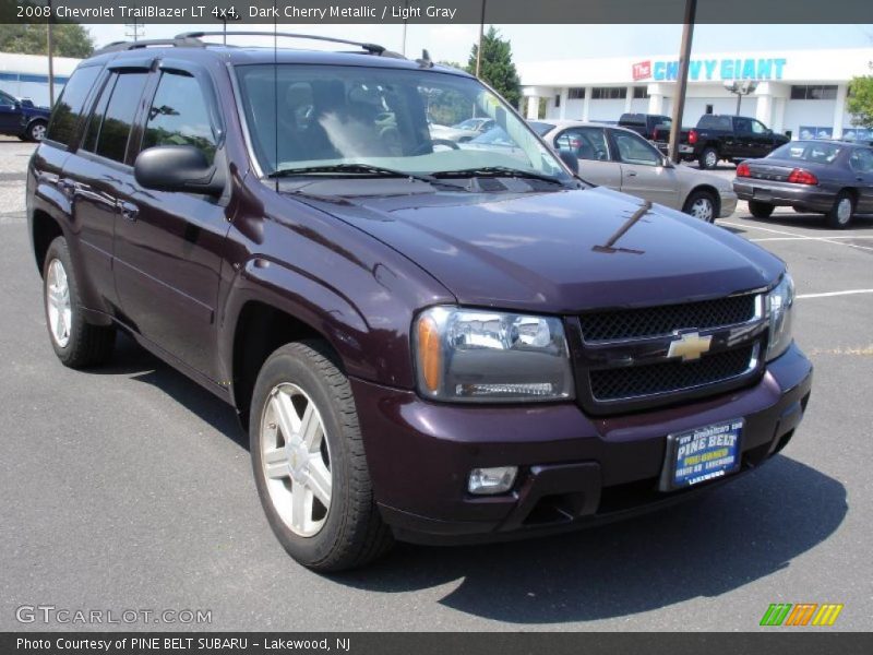 Dark Cherry Metallic / Light Gray 2008 Chevrolet TrailBlazer LT 4x4