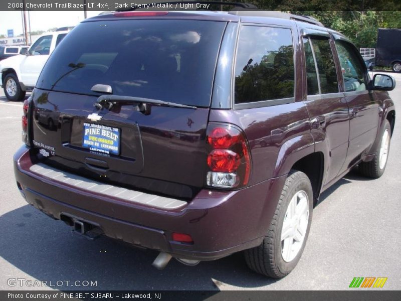 Dark Cherry Metallic / Light Gray 2008 Chevrolet TrailBlazer LT 4x4