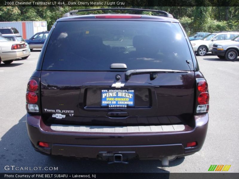 Dark Cherry Metallic / Light Gray 2008 Chevrolet TrailBlazer LT 4x4