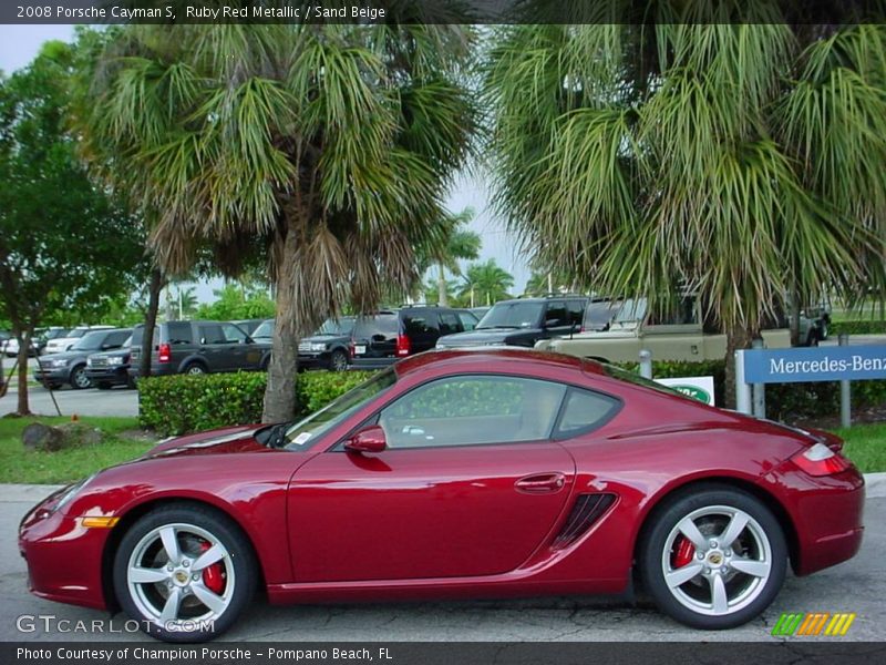 Ruby Red Metallic / Sand Beige 2008 Porsche Cayman S