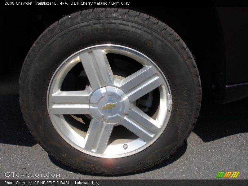 Dark Cherry Metallic / Light Gray 2008 Chevrolet TrailBlazer LT 4x4