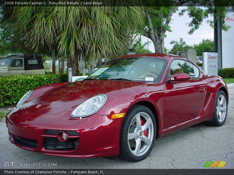 Ruby Red Metallic / Sand Beige 2008 Porsche Cayman S