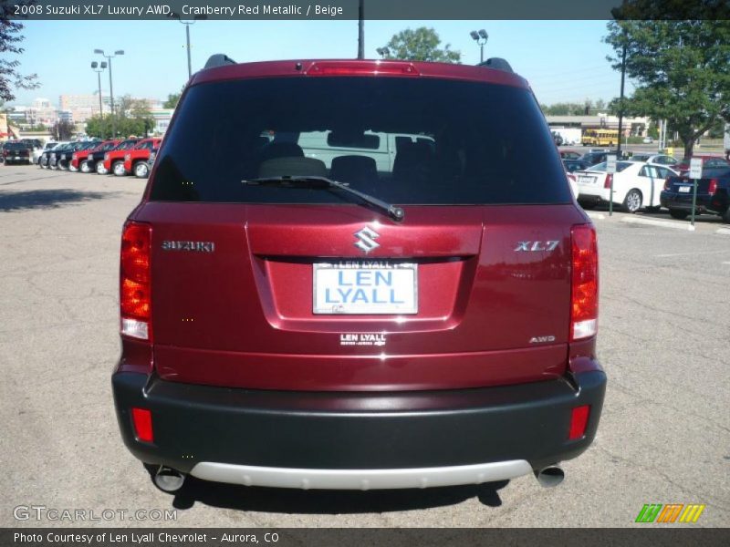 Cranberry Red Metallic / Beige 2008 Suzuki XL7 Luxury AWD