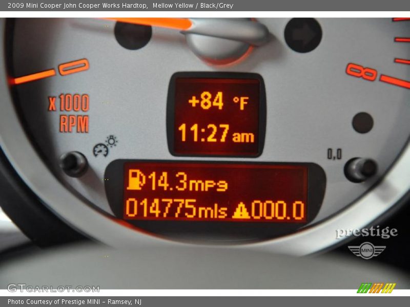 Mellow Yellow / Black/Grey 2009 Mini Cooper John Cooper Works Hardtop