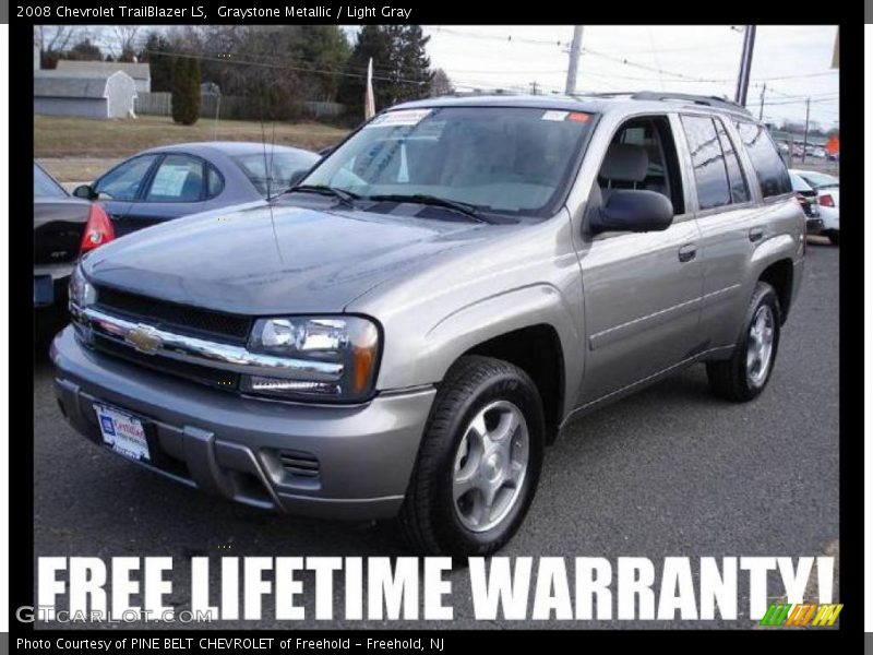 Graystone Metallic / Light Gray 2008 Chevrolet TrailBlazer LS