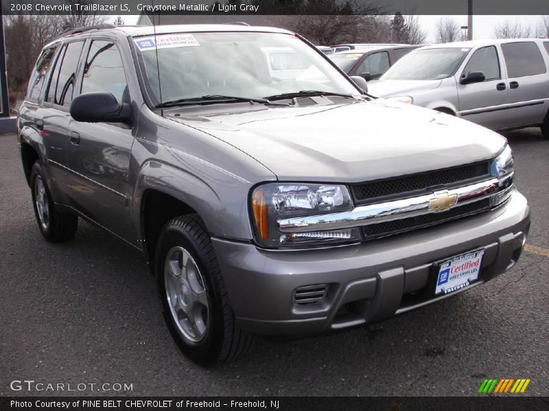 Graystone Metallic / Light Gray 2008 Chevrolet TrailBlazer LS