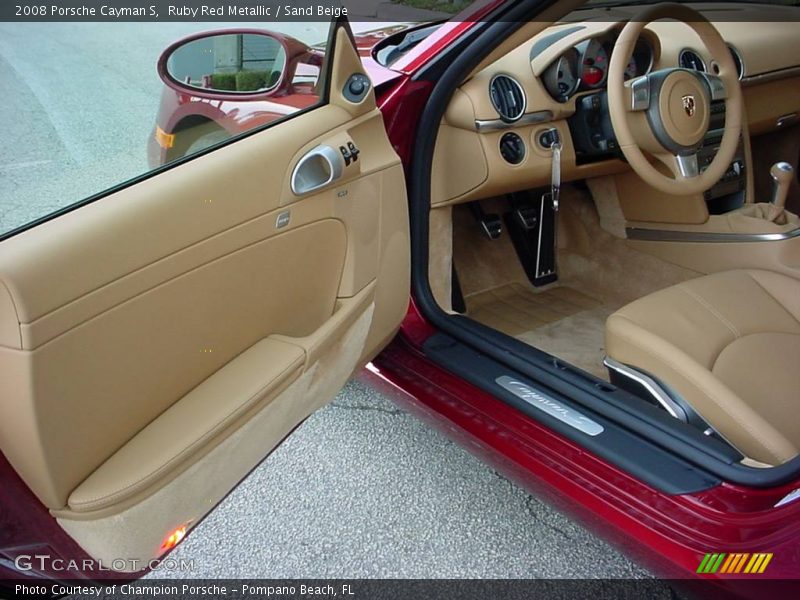Ruby Red Metallic / Sand Beige 2008 Porsche Cayman S