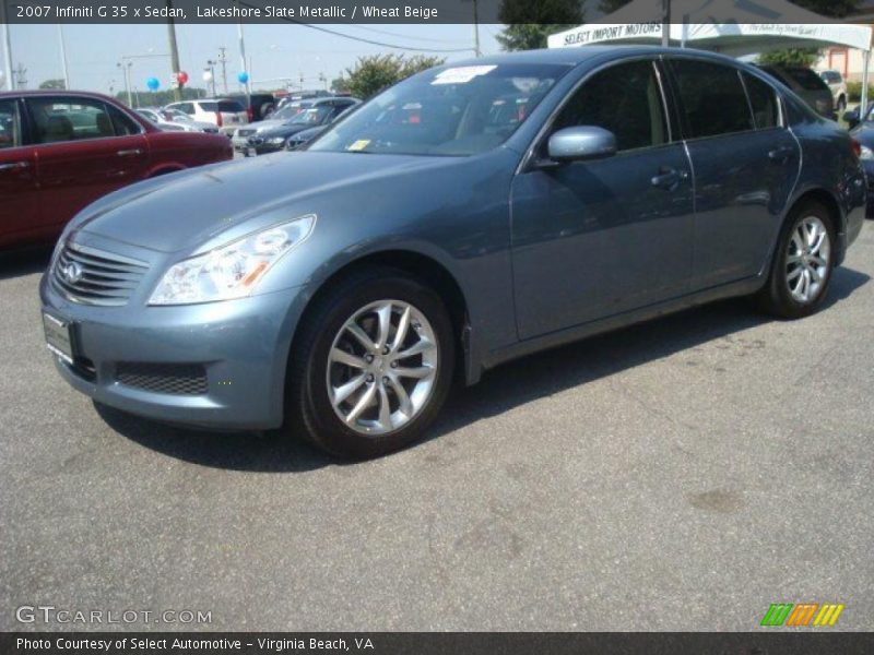Lakeshore Slate Metallic / Wheat Beige 2007 Infiniti G 35 x Sedan