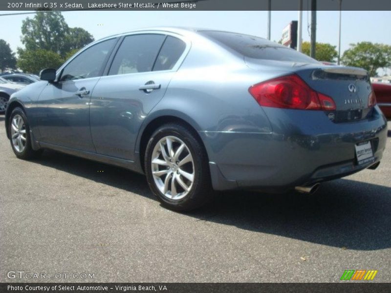 Lakeshore Slate Metallic / Wheat Beige 2007 Infiniti G 35 x Sedan