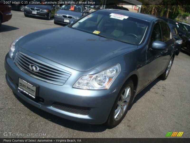 Lakeshore Slate Metallic / Wheat Beige 2007 Infiniti G 35 x Sedan