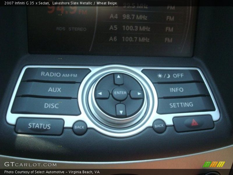 Lakeshore Slate Metallic / Wheat Beige 2007 Infiniti G 35 x Sedan