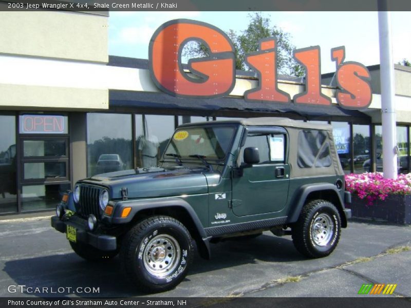 Shale Green Metallic / Khaki 2003 Jeep Wrangler X 4x4
