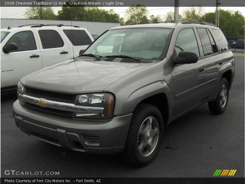Graystone Metallic / Light Gray 2008 Chevrolet TrailBlazer LS 4x4