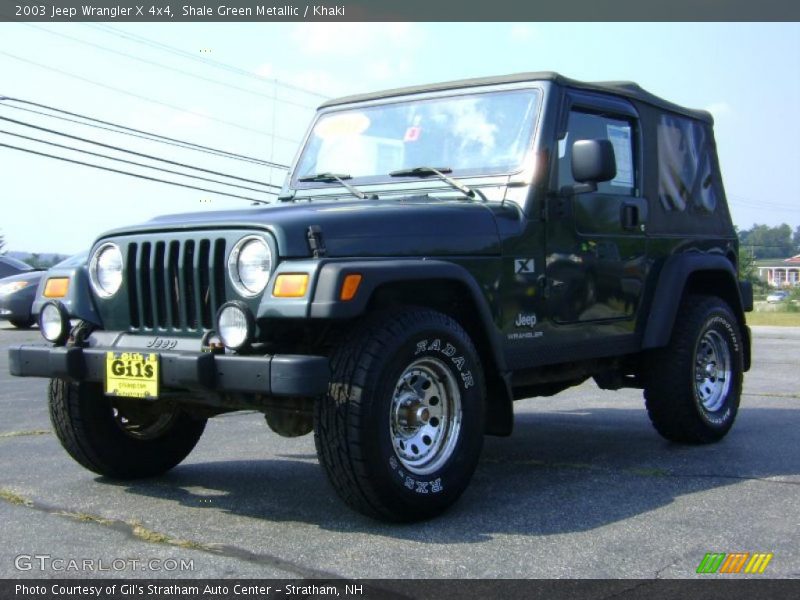 Shale Green Metallic / Khaki 2003 Jeep Wrangler X 4x4
