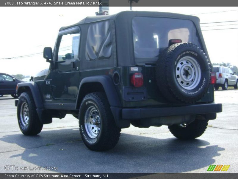 Shale Green Metallic / Khaki 2003 Jeep Wrangler X 4x4