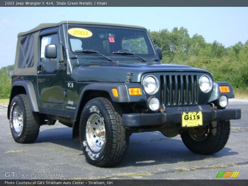 Shale Green Metallic / Khaki 2003 Jeep Wrangler X 4x4