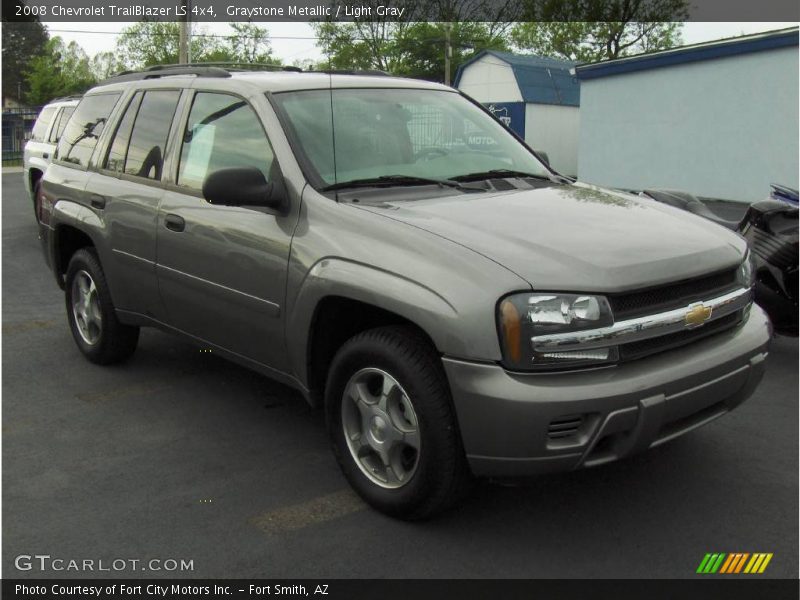 Graystone Metallic / Light Gray 2008 Chevrolet TrailBlazer LS 4x4