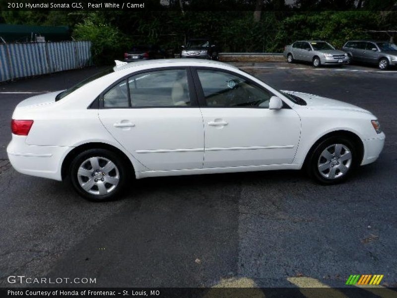 Pearl White / Camel 2010 Hyundai Sonata GLS